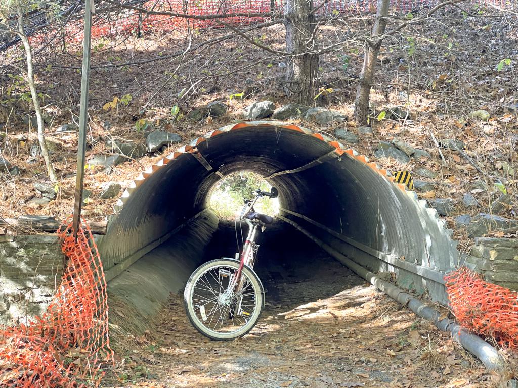 tunnel in October on the Rockingham Recreational Rail Trail in southern NH