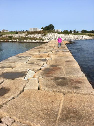 Andee in September on Rockland Breakwater in Maine