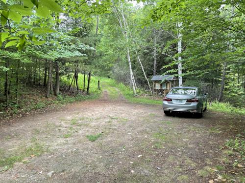 parking lot in July at Dublin Rotary Park in southern New Hampshire