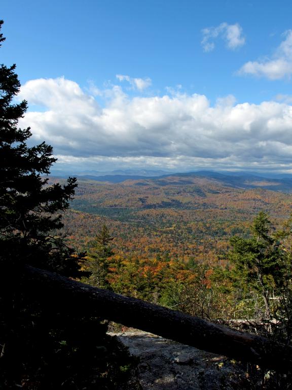 view in October towards the White Mountains of NH from Round Mountain in western Maine