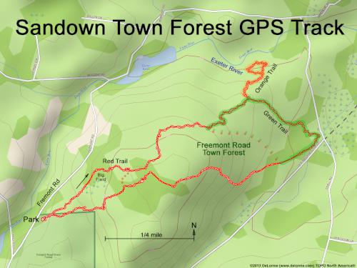 Sandown Town Forest gps track