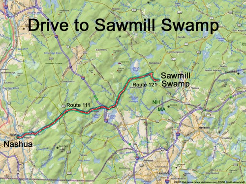 Sawmill Swamp drive route