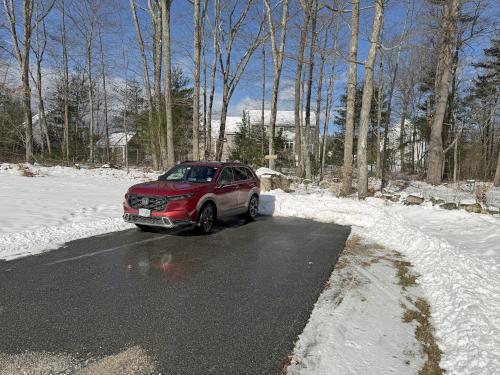 parking in February at South Sawmill Swamp in southeast NH