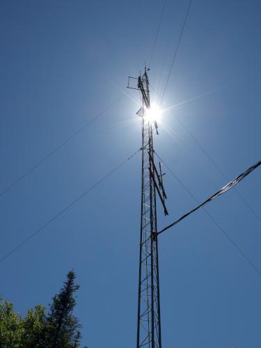 antenna atop Sentinel Mountain in New Hampshire