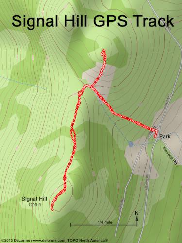 GPS track at Signal Hill in western New Hampshire