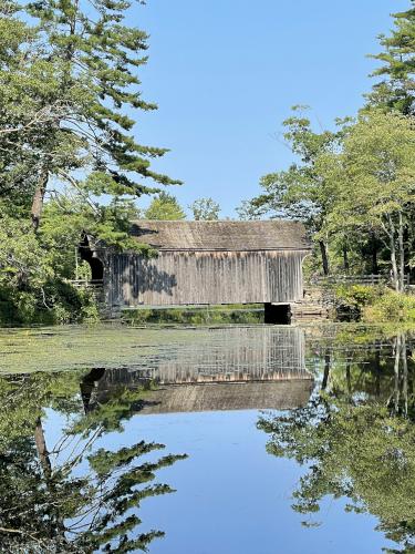 covered bridge in September at Old Sturbridge Village in Massachusetts