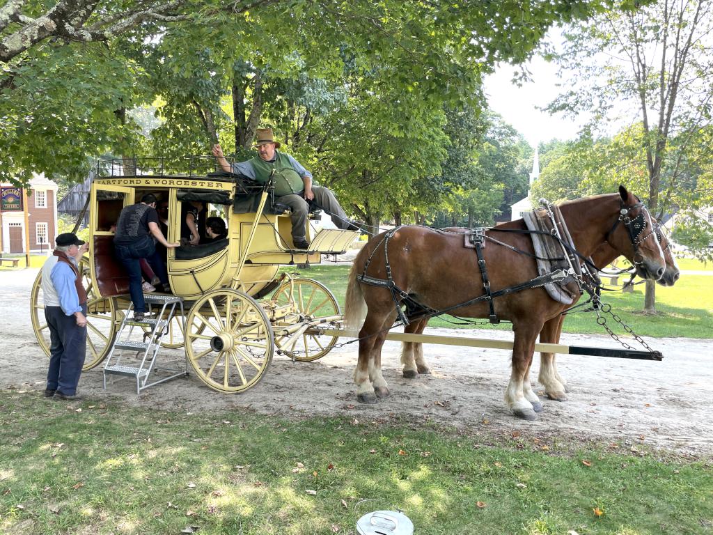 horse-drawn carriage in September at Old Sturbridge Village in Massachusetts