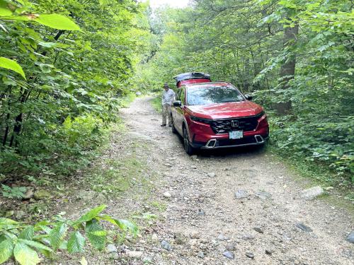 parking in August at Sulphur Hill in southwest NH