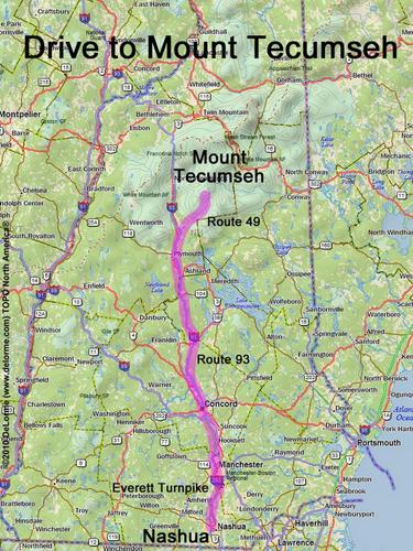 Mount Tecumseh drive route
