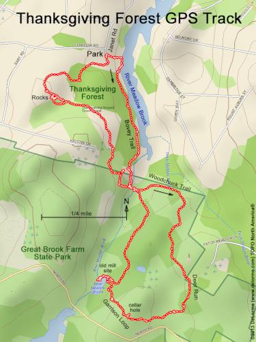 Thanksgiving Forest gps track