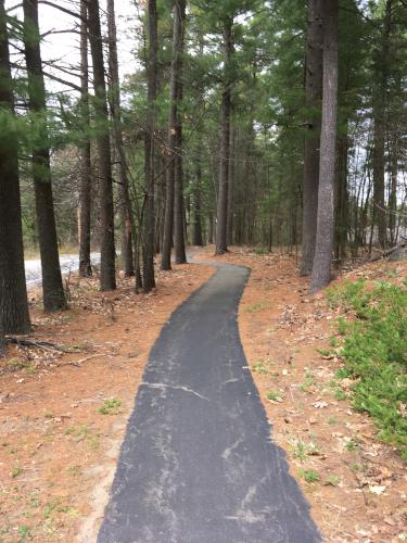 path beside Tinker Road in southern New Hampshire