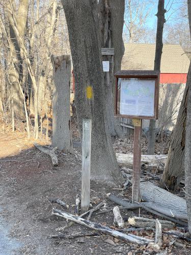 hike start in February at Tom Paul Trail in northeast MA