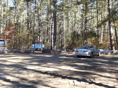 parking in March at Townsend State Forest in northeast Massachusetts