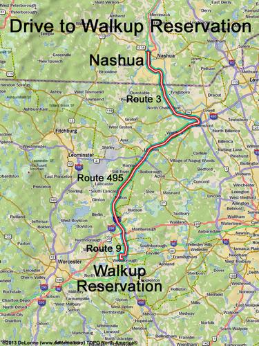 Walkup Reservation drive route