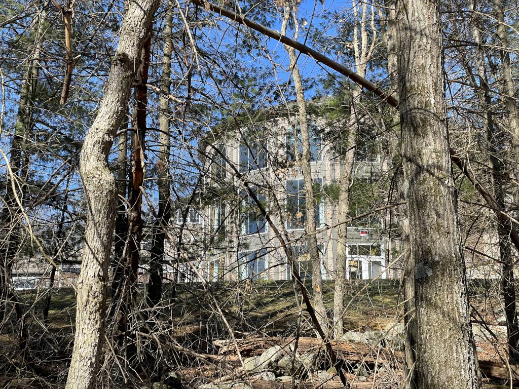 housing in February beside the trail to Wood Hill in northeast MA