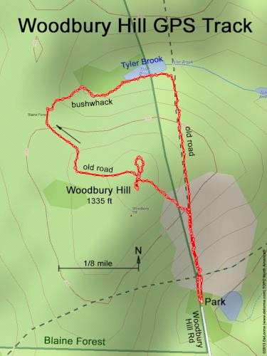 Woodbury Hill gps track