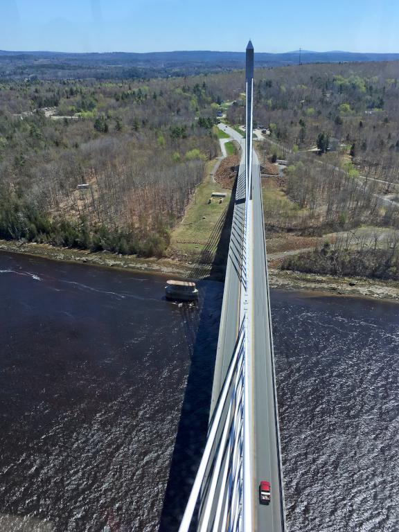 Penobscot Narrows Bridge on the coast of Maine