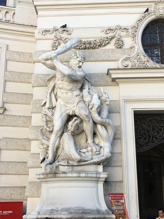 statue at St Michael's Square in Vienna, Austria