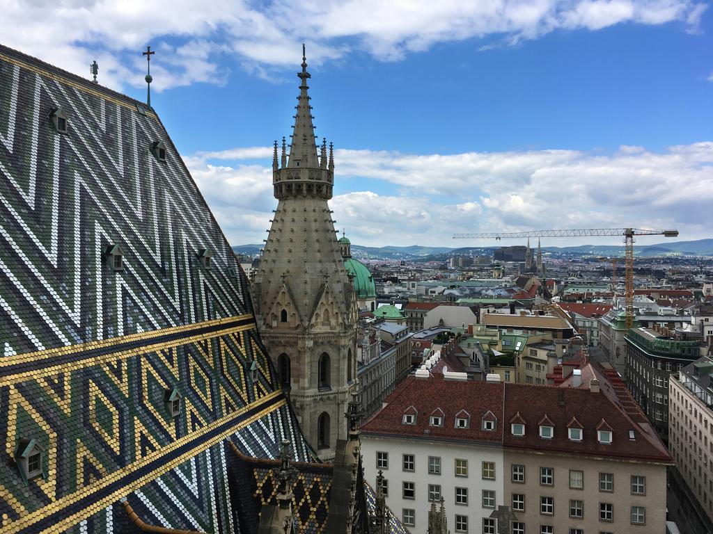 view from the top of St Stephen's Cathedral in Vienna, Austria