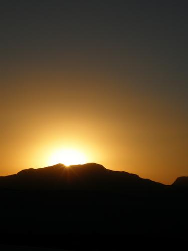 sunset as seen from a wilderness campsite at White Sands National Monument in New Mexico